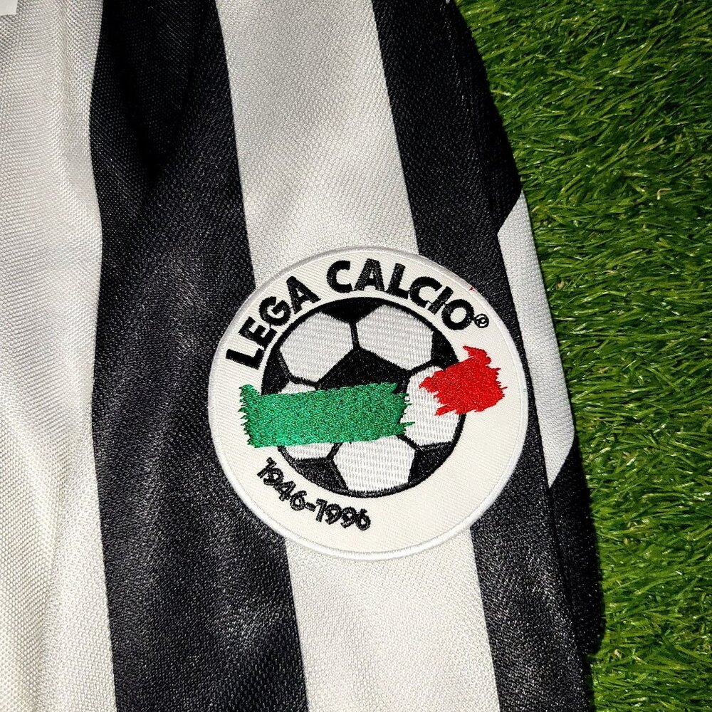 Zidane Juventus Kappa 1996 1997 Long Sleeve DEBUT Home Soccer Jersey Shirt XL - Picture 3 of 7